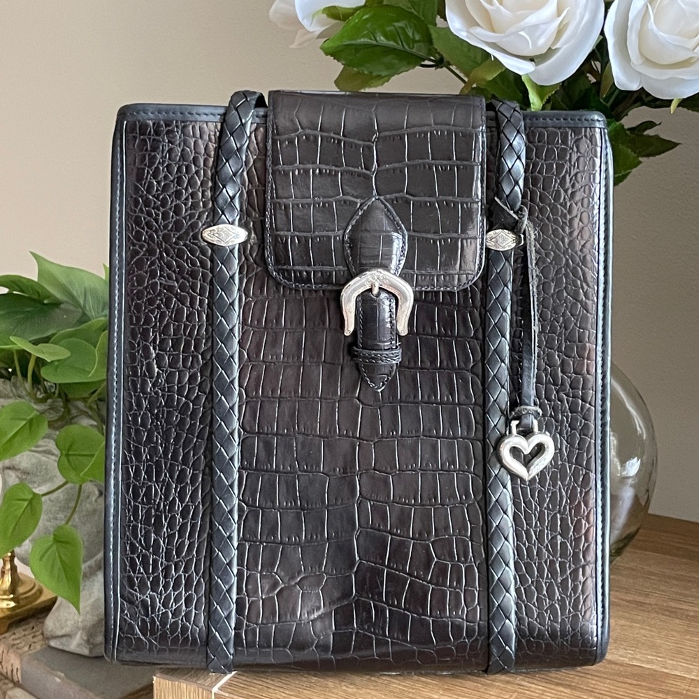 1996 Brighton“Donna” Tote in Faux Crocodile Leather